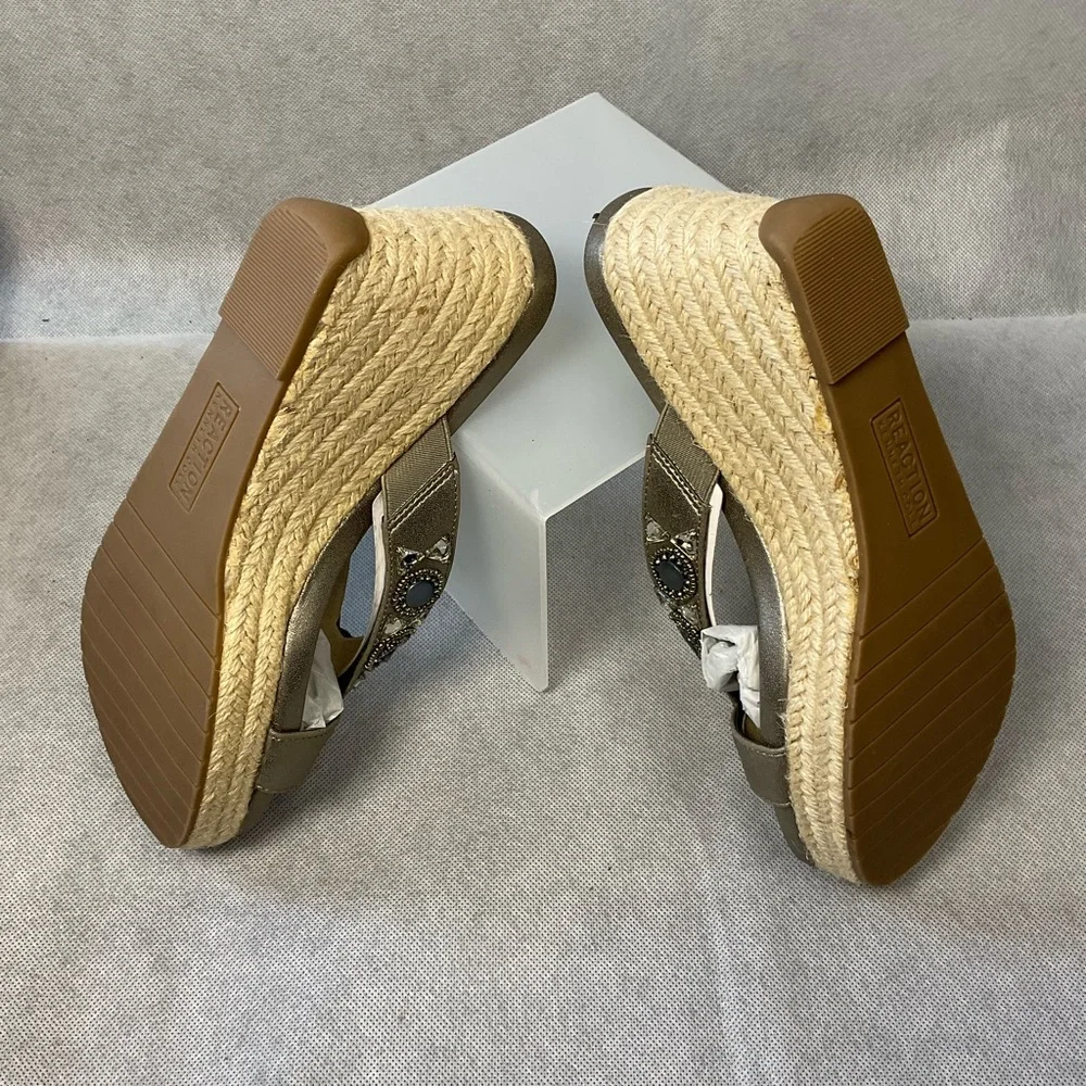 Kenneth Cole Reaction Jeweled Wedges New- Size 7.5 - Picture 8 of 9